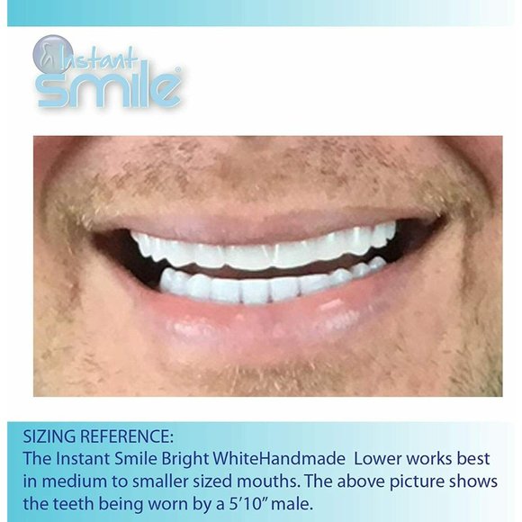 Instant Smile Handmade Bright White Handmade Lower Veneers Temporary Teeth - Picture 3 of 7